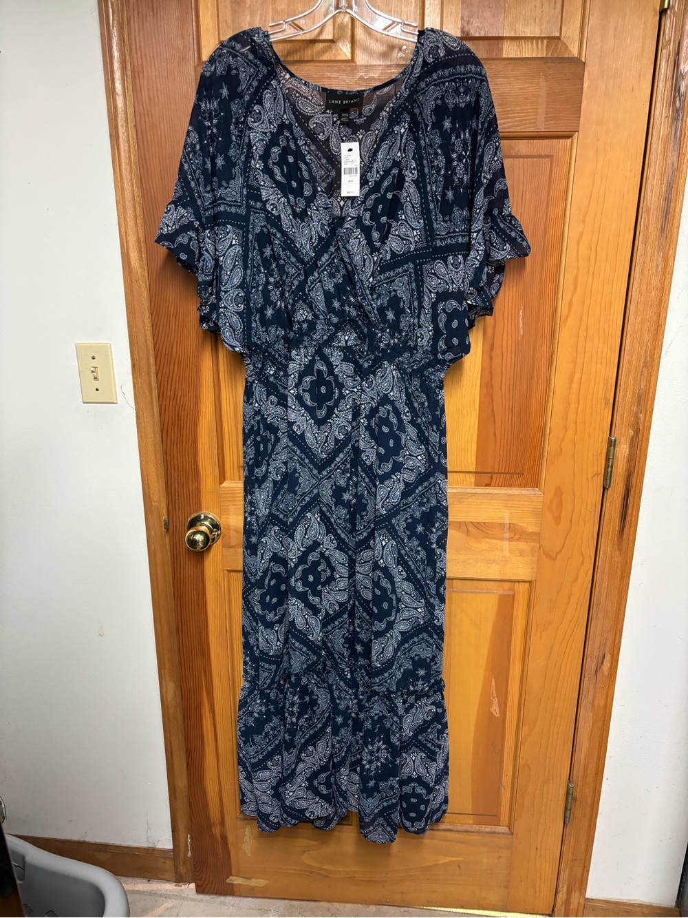 Navy Paisley Maxi Dress - Elegant Women's Dress Lane Bryant NWT